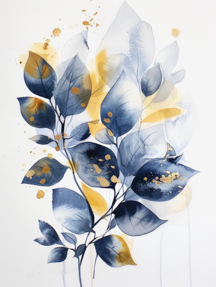 Blue And Yellow Leaves 3