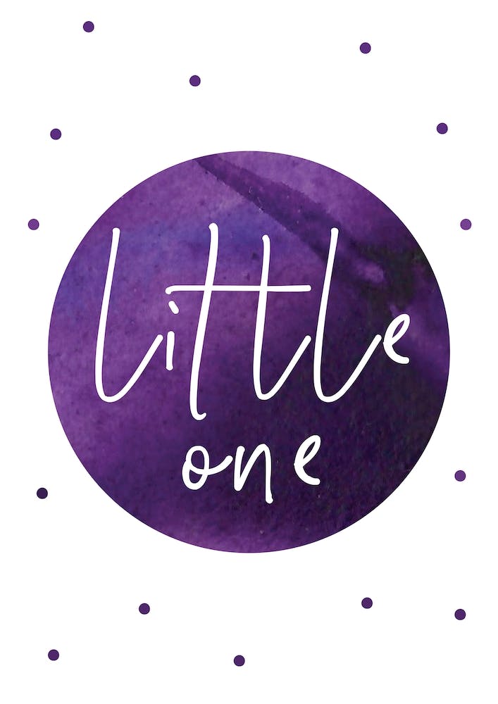 Little One Purple Watercolour