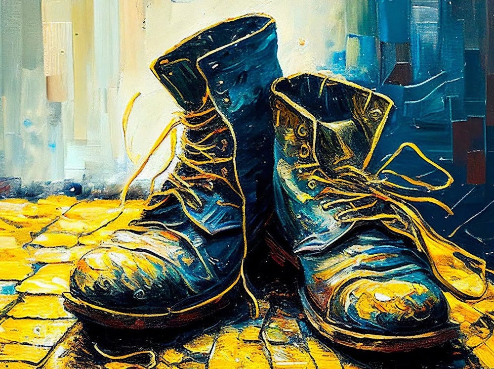 Stillleben-Gemälde, Mystische Wandkunst, Stimmungsreiches Kunstwerk, Vintage-Stillleben, Trendiges Ölgemälde, Ästhetisches Blau Niedlich, Retro-Western-Poster
