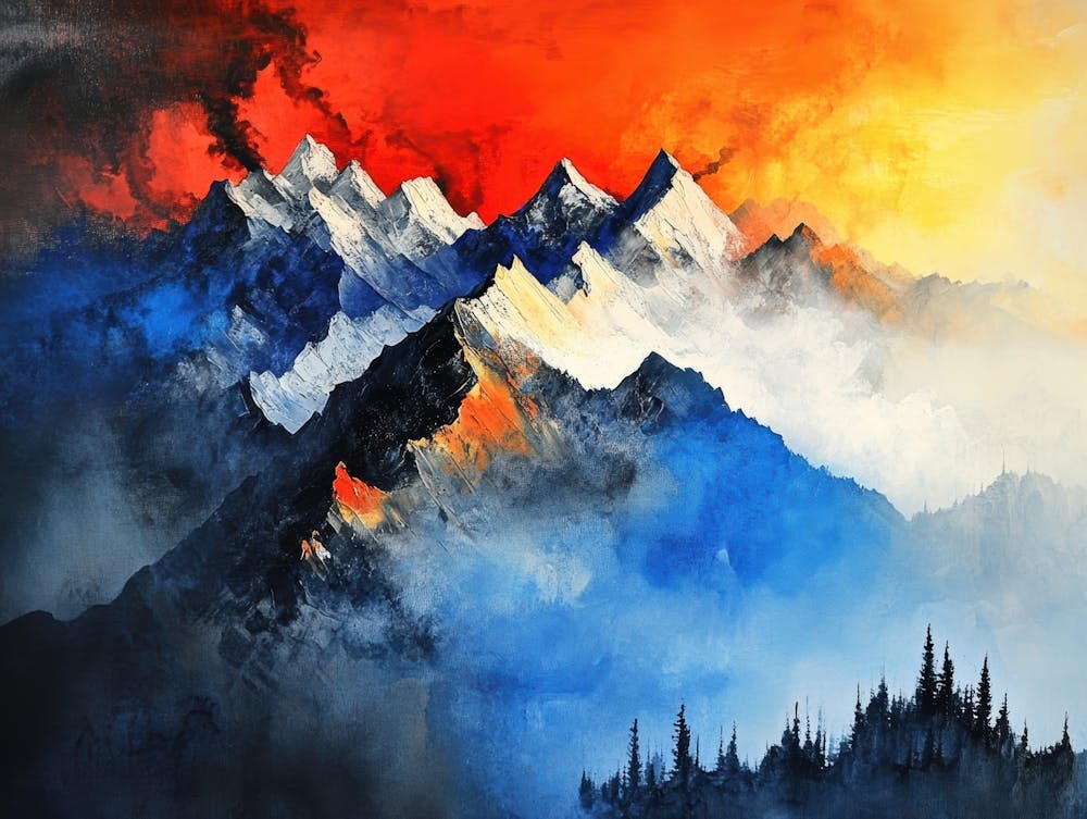 Montagnes Au Coucher Du Soleil 5