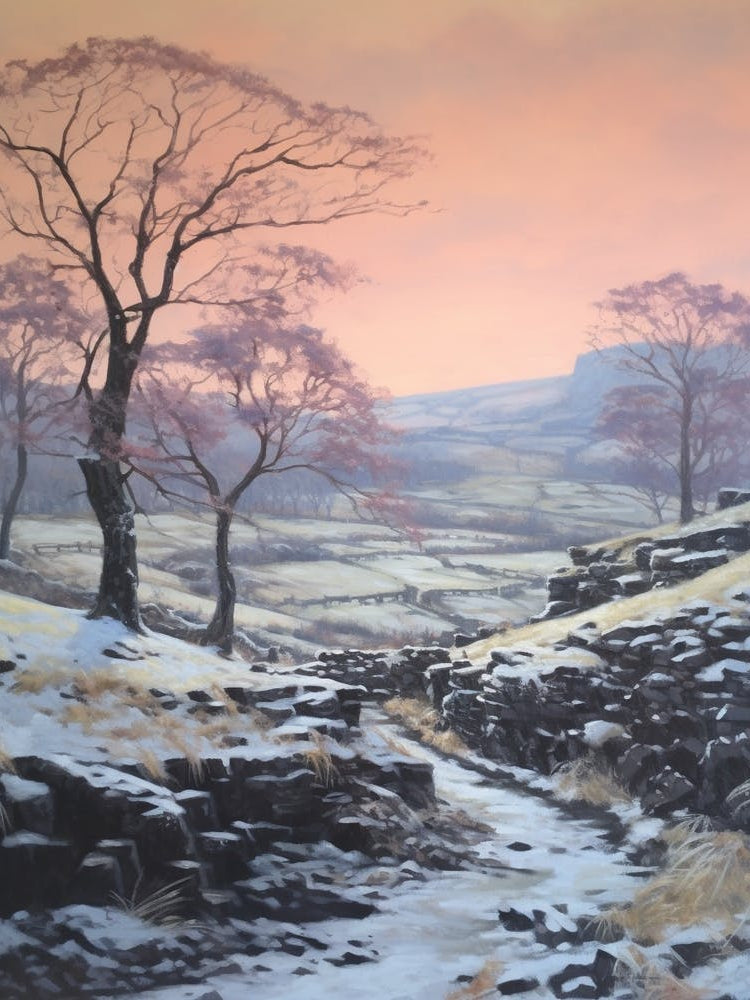 Dreamy Winter Painting Dartmoor National Park England 3