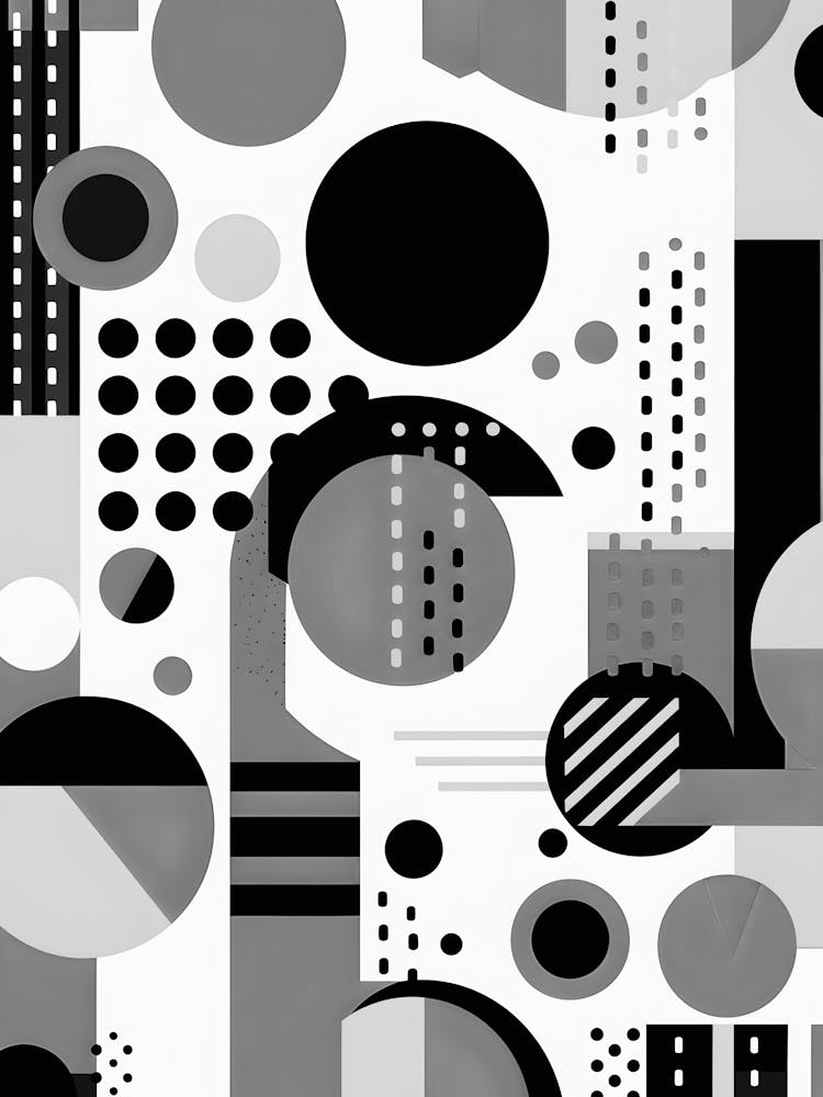 Abstract Black And White Pattern 6