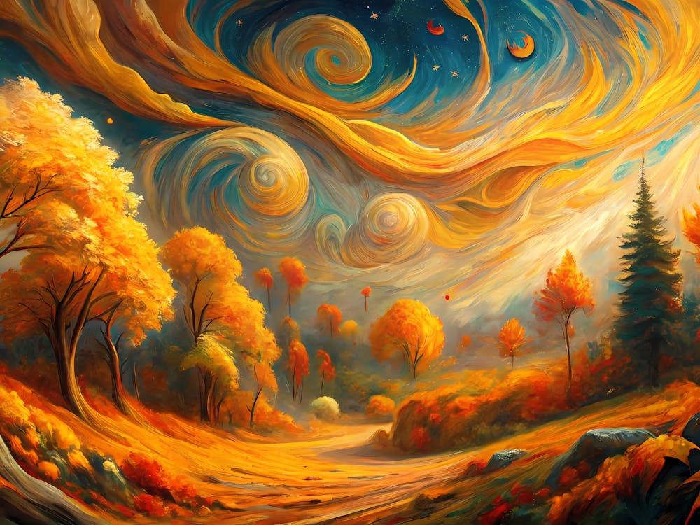 van goghAutumn Landscape Painting
