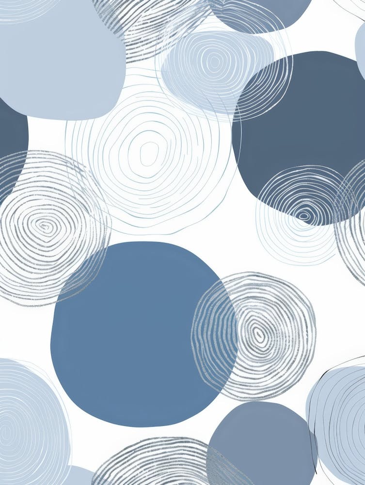 Circles In Blue And White