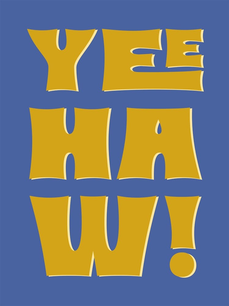 Yeehaw Poster for Western Home Decor, Horseback Riding Wall Art, Cowboy Rodeo Print, Wild West Decor 1