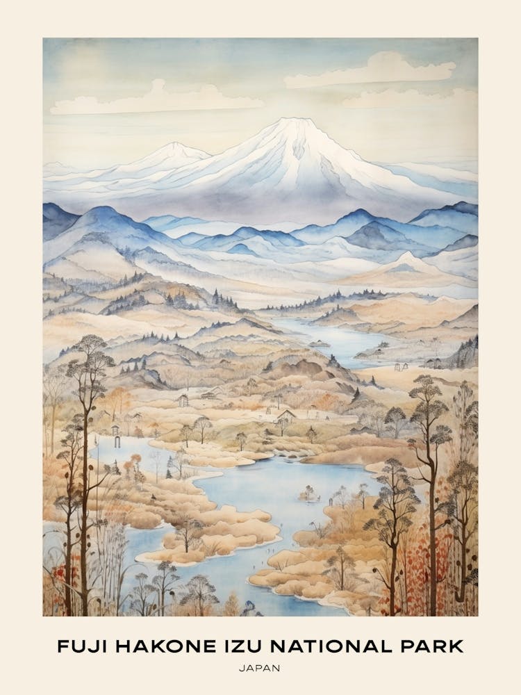 Fuji Hakone Izu National Park Japan 5 Poster