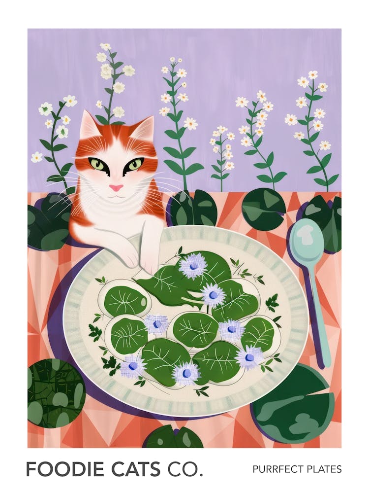 Foodie Cats Co Cat And Green Ravioli