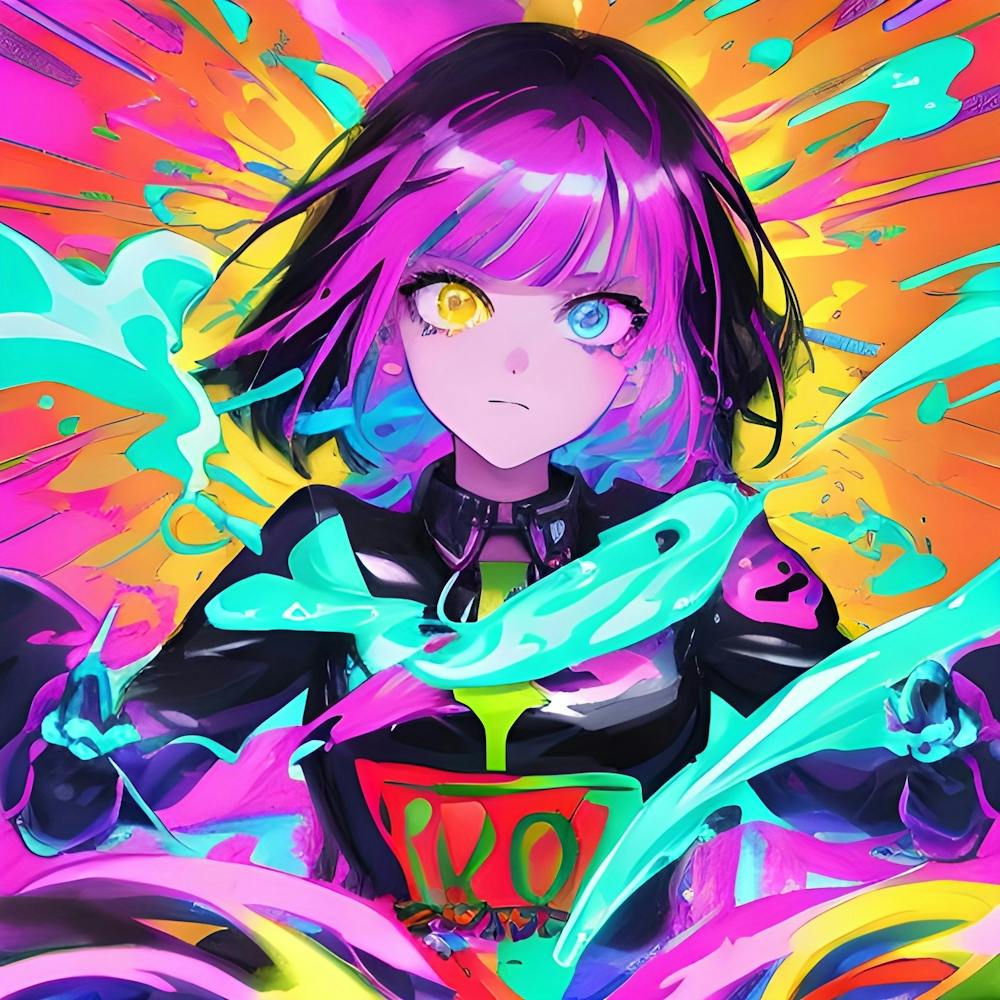 Anime Pastel Dream Bold Neon Colors Cartoon Style Illustration 2 (1)