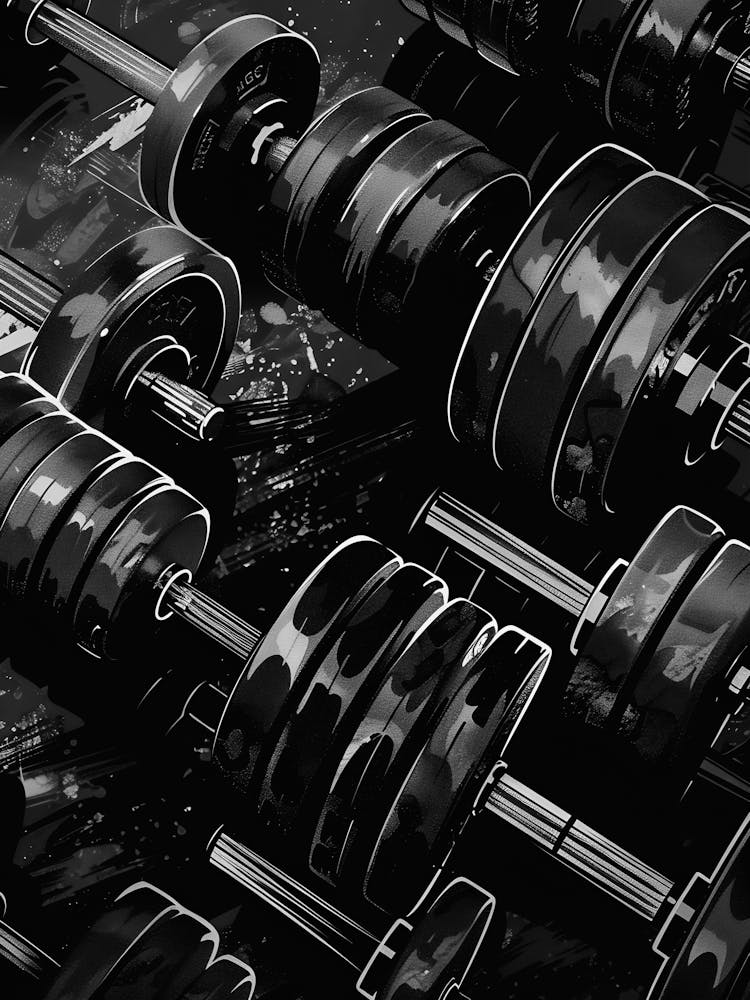 Black And White Gym Weights