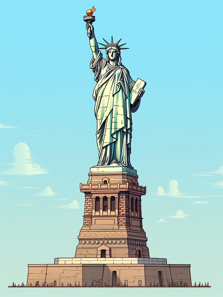 Statue Of Liberty Pixel Art 2