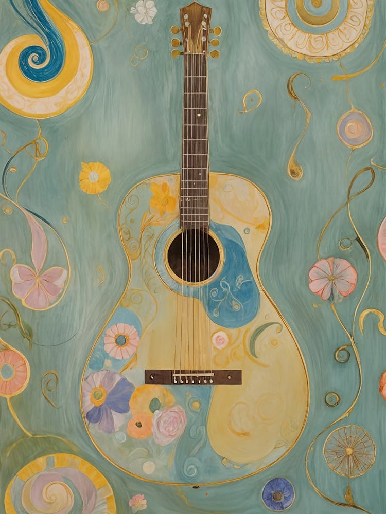 Pastel Boho Guitar