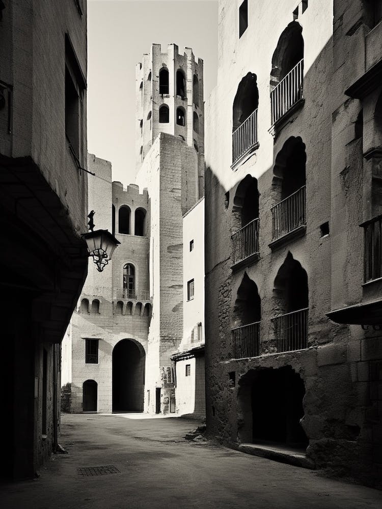 Lleida, Spanien, Schwarz-Weiß Analogfotografie 4