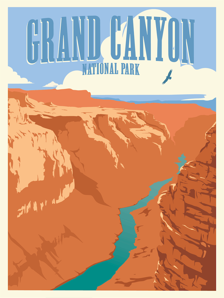 Grand Canyon National Park Travel Poster