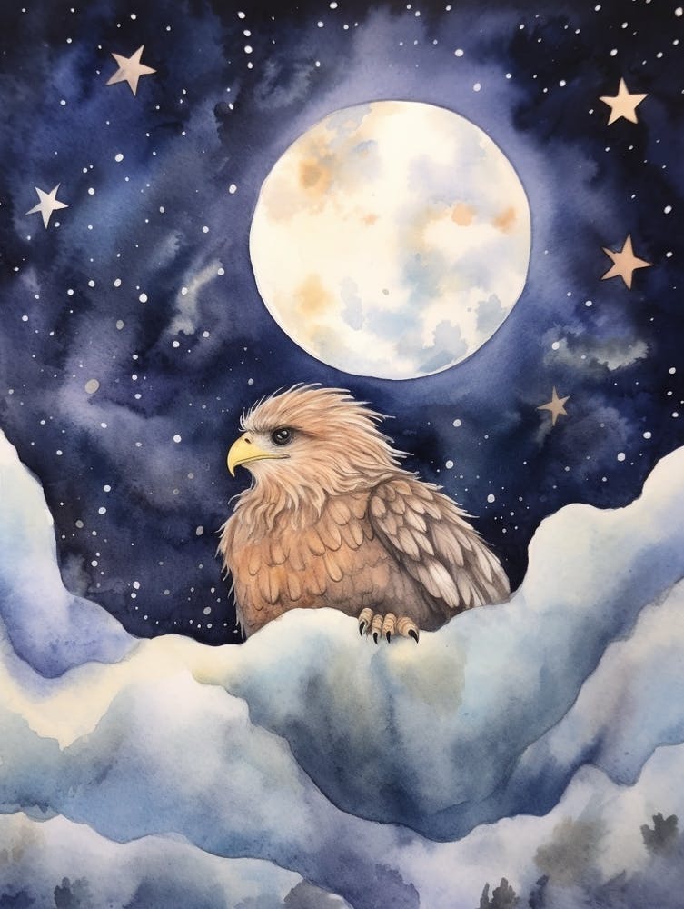 Baby Eagle Sleeping In The Clouds