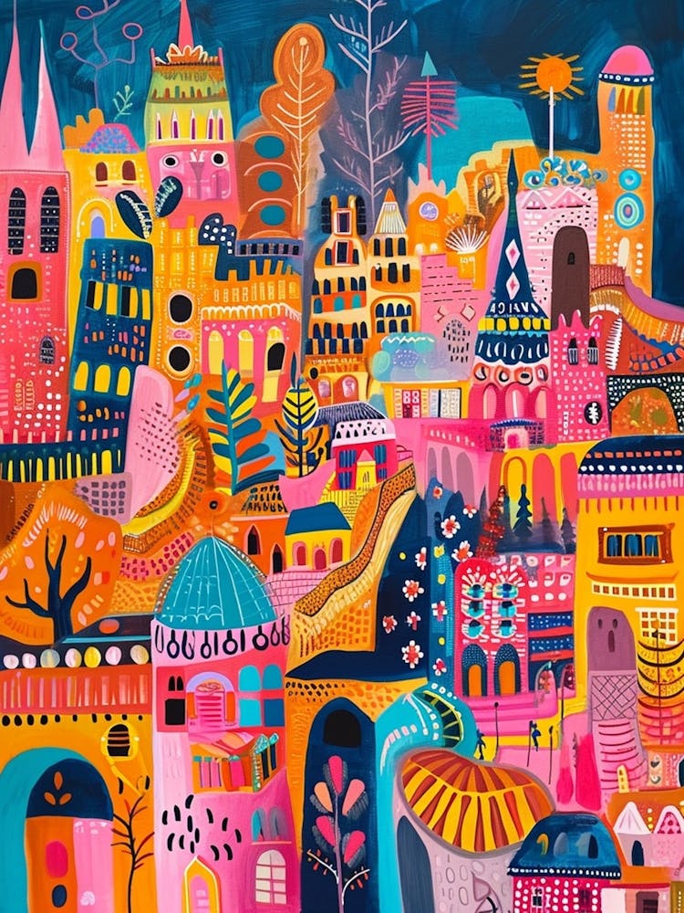 Kitsch Colourful Cityscape Patterns 4