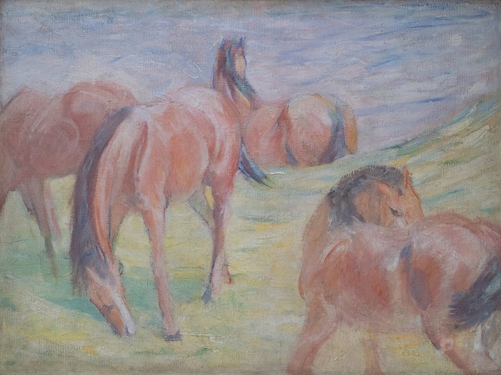 Grazing Horses I, Franz Marc
