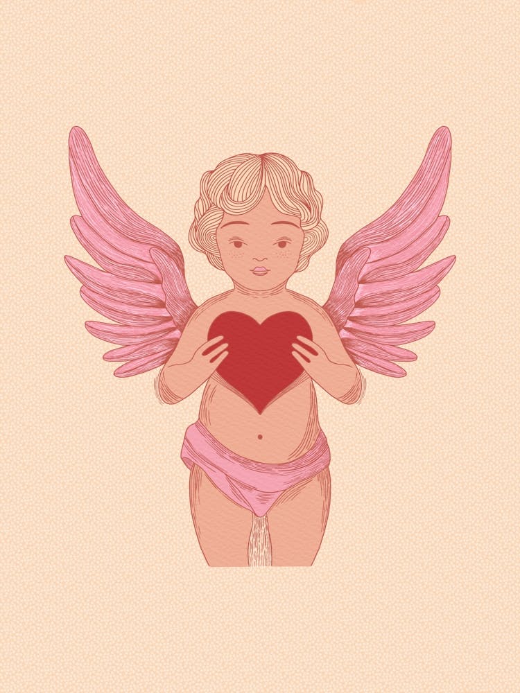 Valentine Cupid With Wings