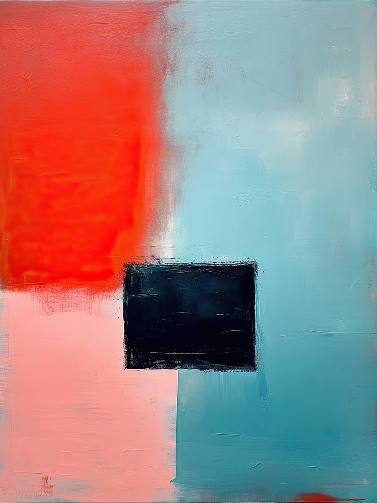 Red Blue And Black Colourful Abstract