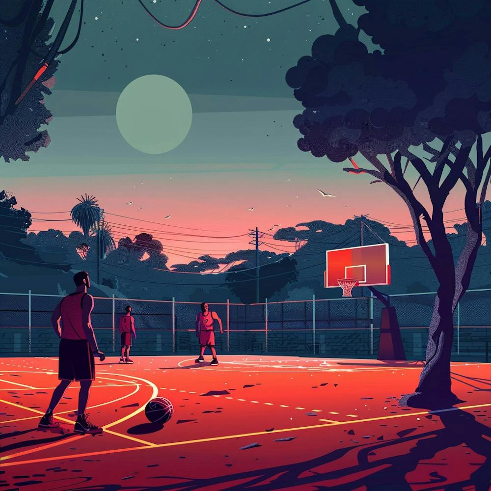 A Basketball Match Lofi Illustration 1718670951 4