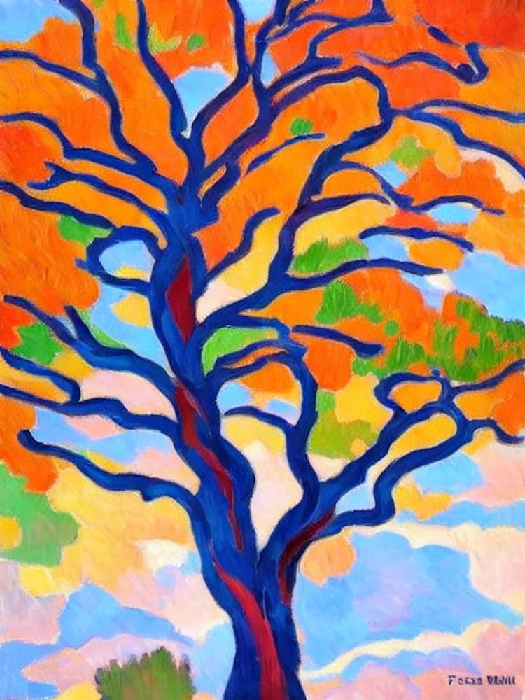 Bristlecone Pine 2 tree Abstract Block Colour