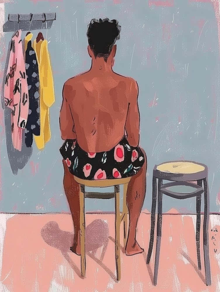 Man Sitting On A Chair 3