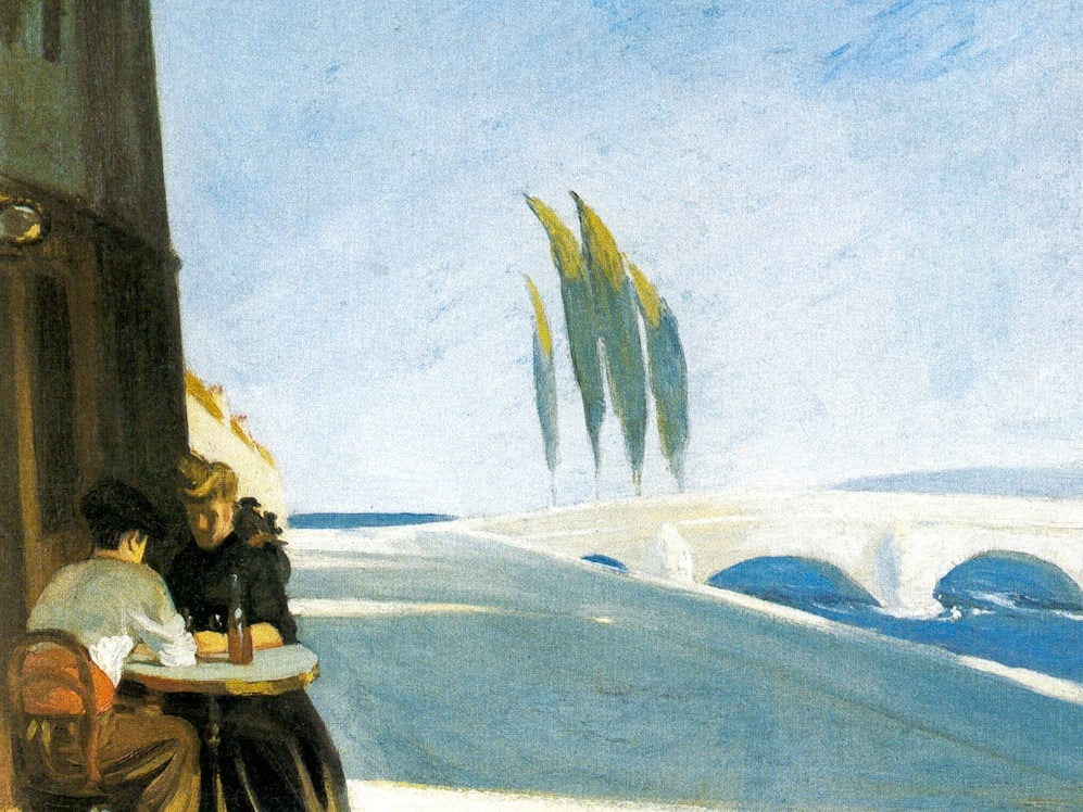 Le Bistro or The Wine Shop by Edward Hopper 1909 | American Artist | Oil on canvas | Whitney Museum of American Art, New York | HD Vibrant Immaculate Image 1