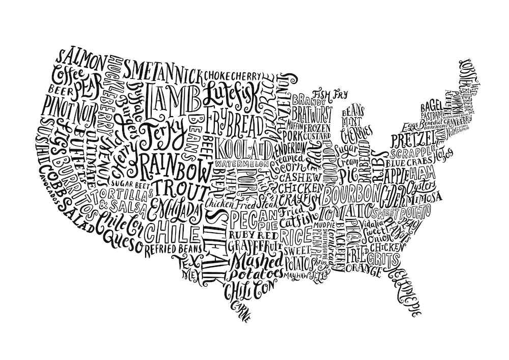 Usa Food Map