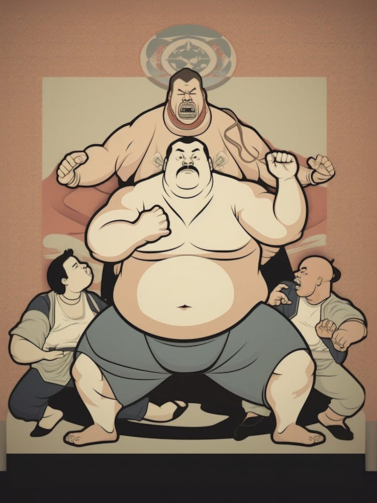 Sumo Wrestlers Japanese 8