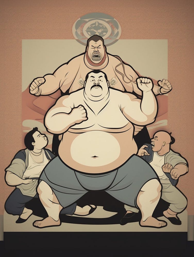 Sumo Wrestlers Japanese 8