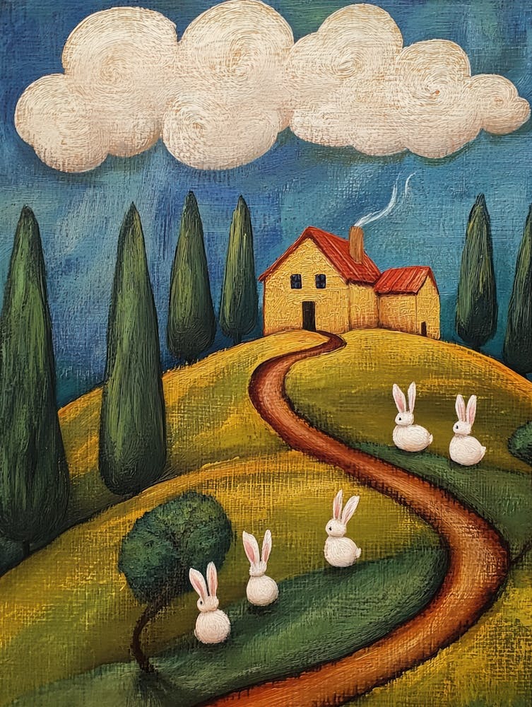 Rabbits In The Field 3