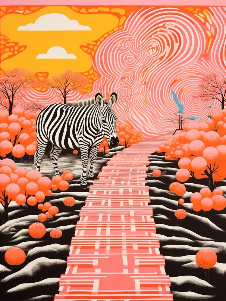 Abstract Geometric Zebra