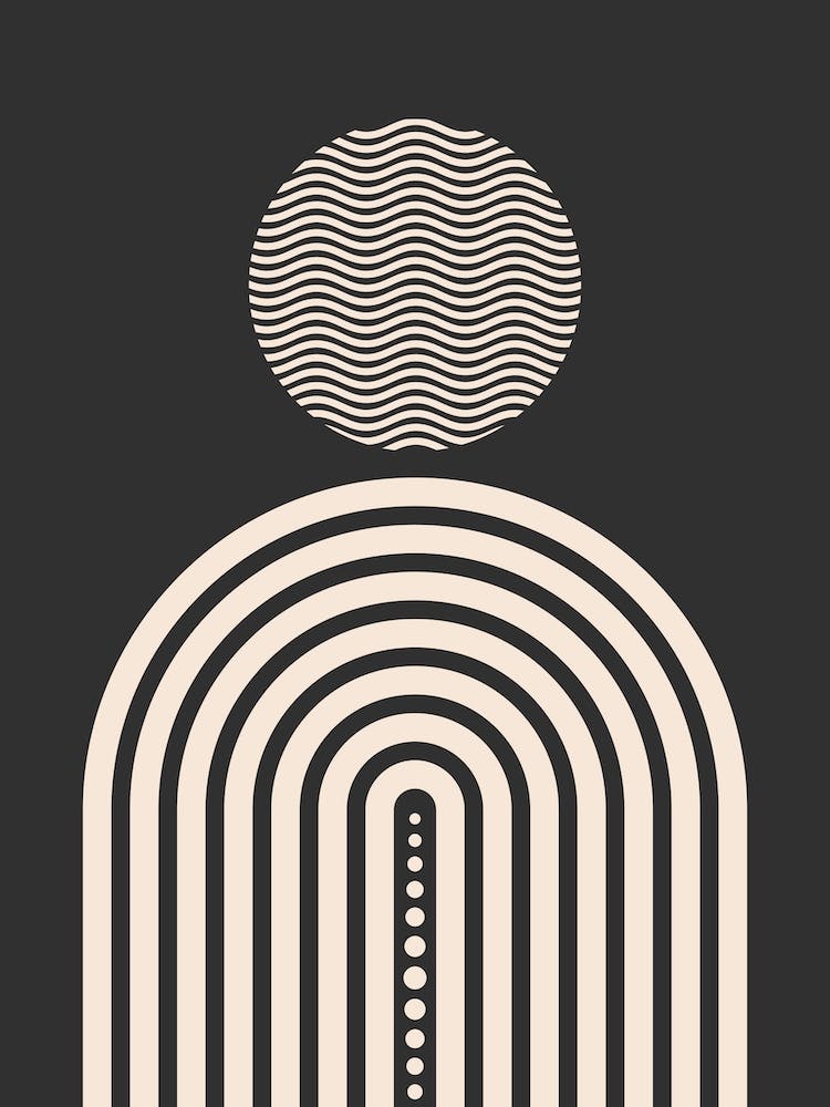 Mid Century Geometrical In Black