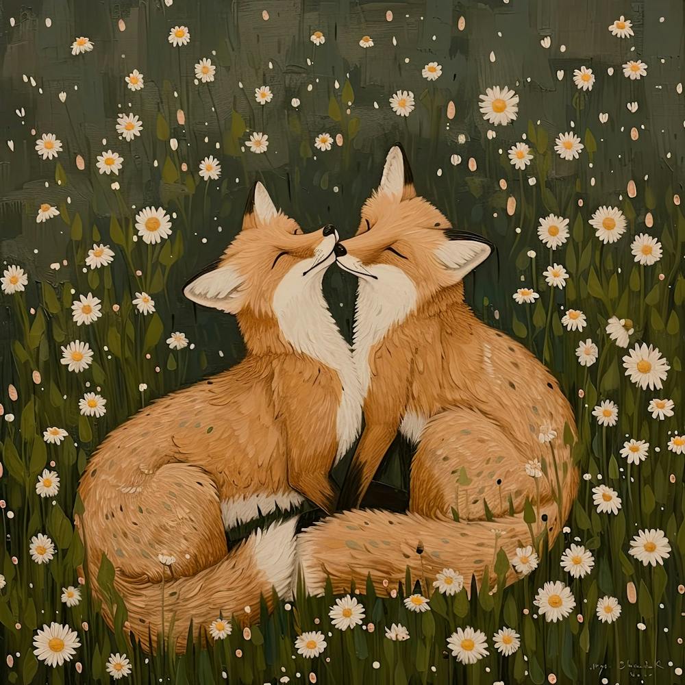 Foxes Fairycore Painting 1