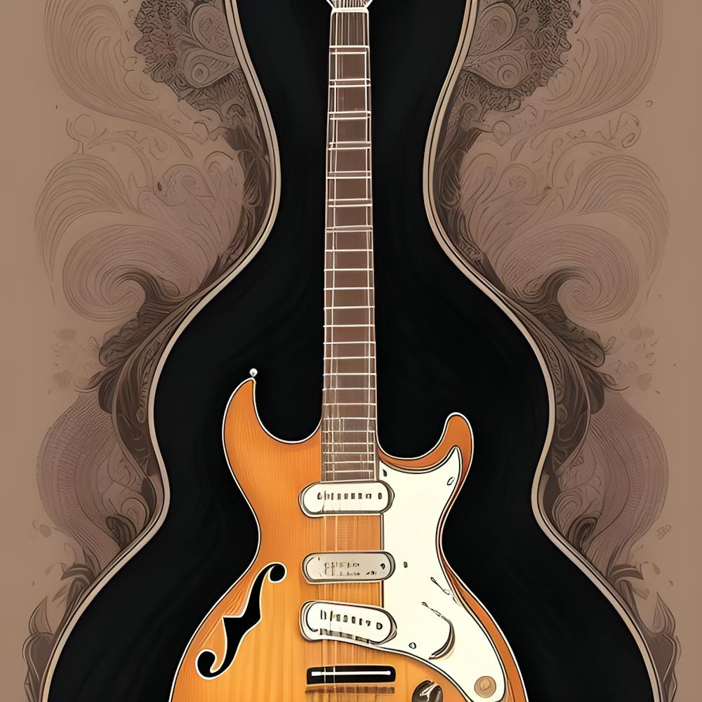 Luxuriöse Holzgitarre