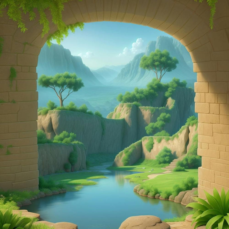 3d Animation Style A Very Beautiful View Of The Natural Landsc 0