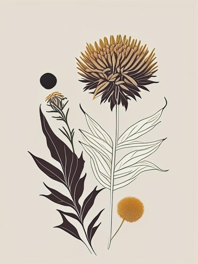 Elecampane Spices And Herbs Retro Minimal 3