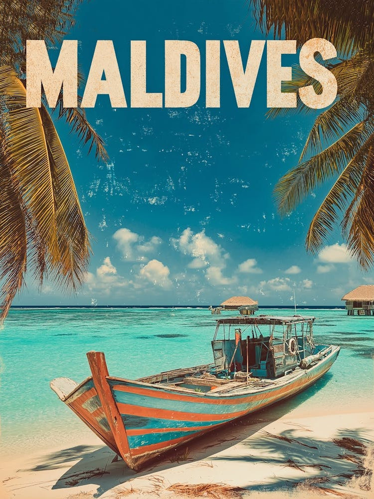 Vintage Poster Maldives