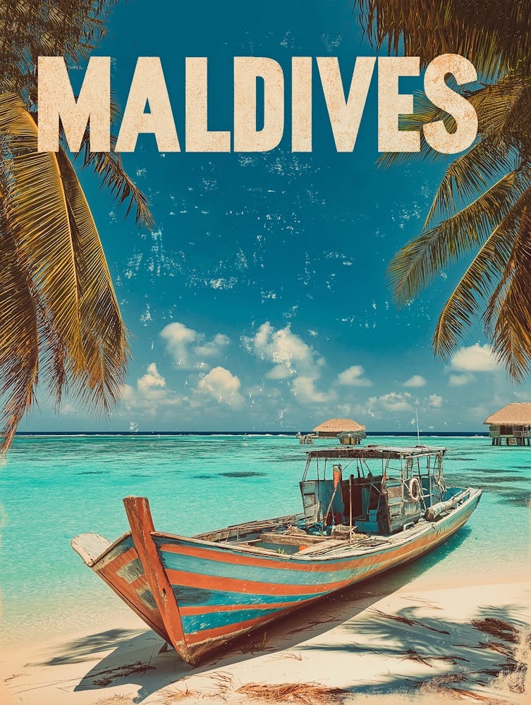 Vintage Poster Maldives