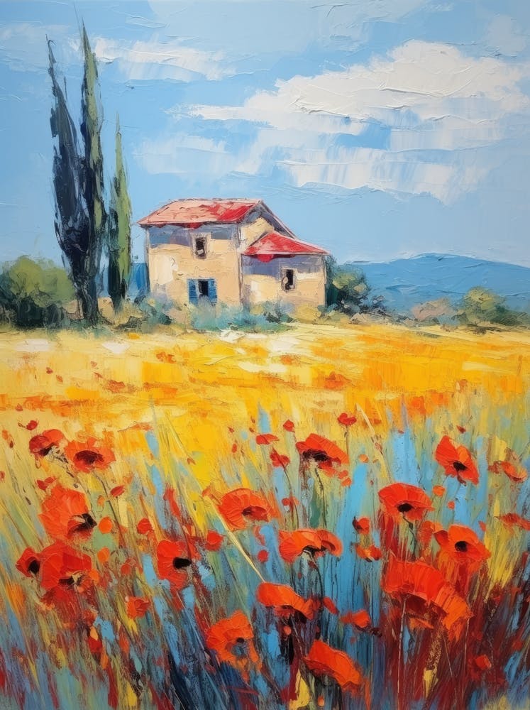 Poppies In Tuscany