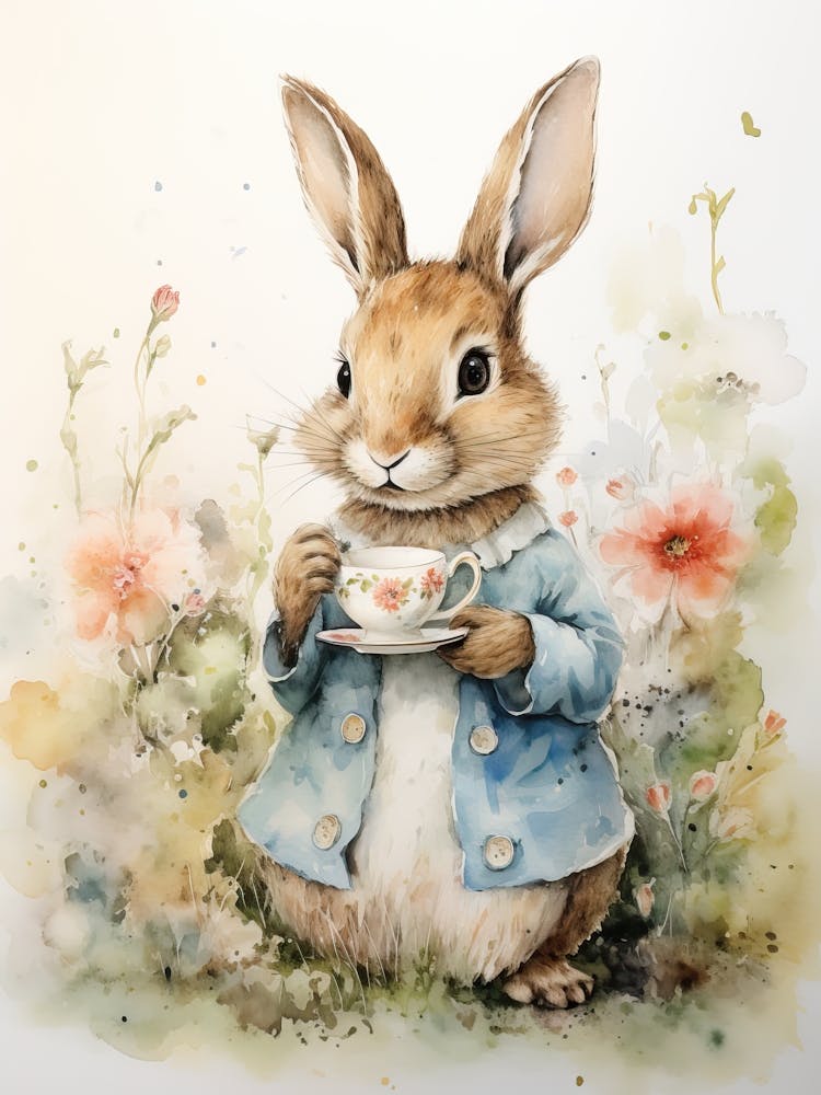 Bunny Drawing Rabbit Prints Watercolour 7