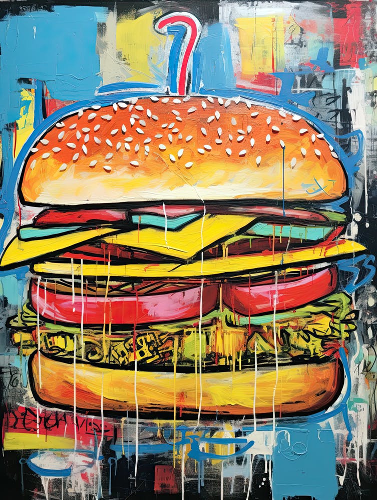 Burger Basquiat style Food