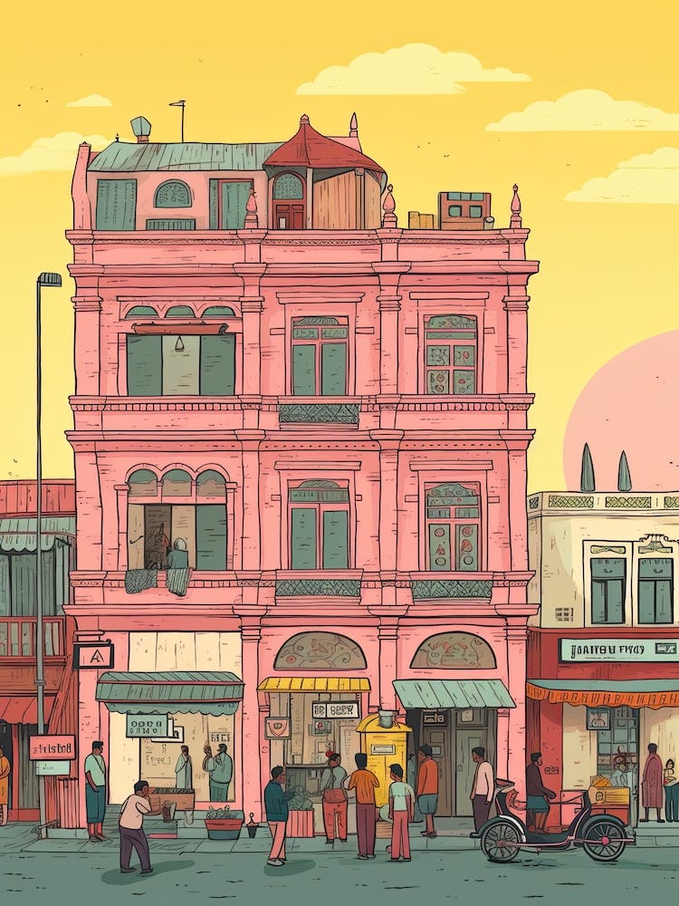 Delhi India Travel Illustration 4