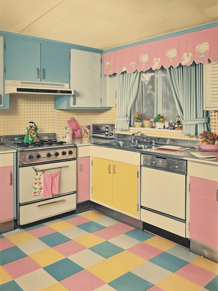 Kitsch Vintage Pastel Kitchen 2
