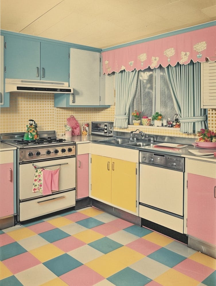 Kitsch Vintage Pastel Kitchen 2