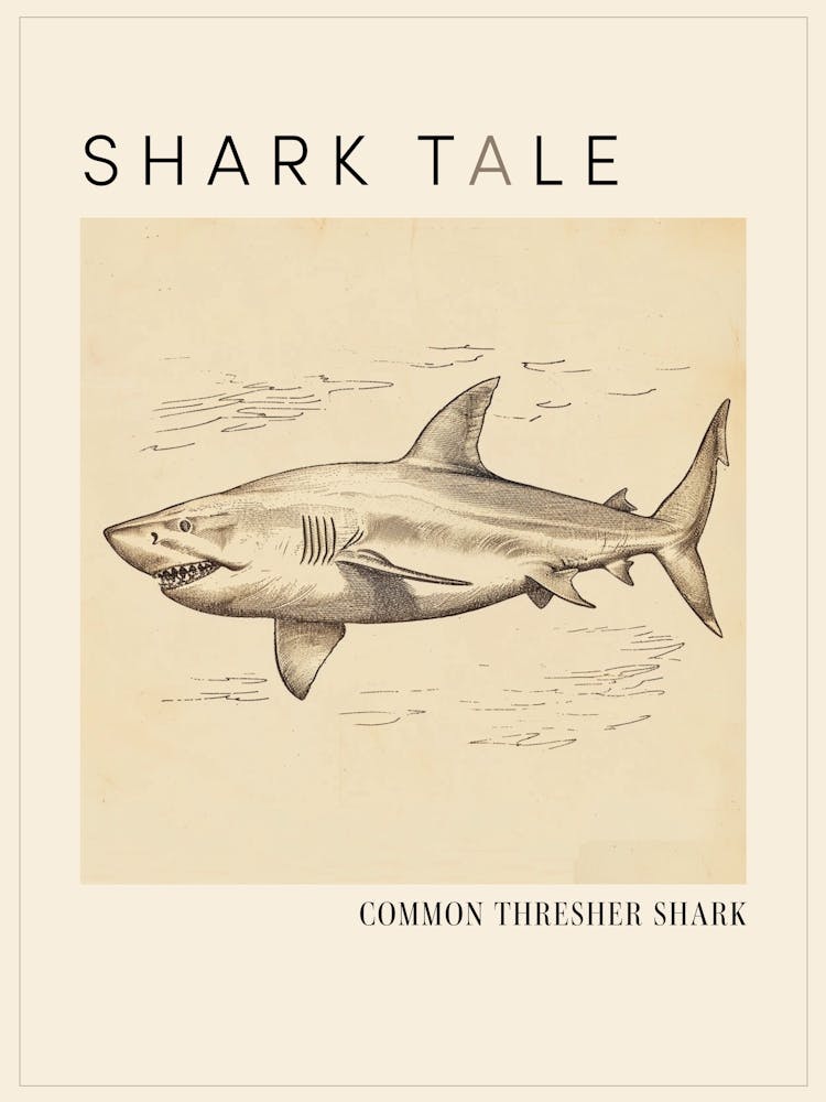 Common Thresher Vintage Illustration 5 Poster
