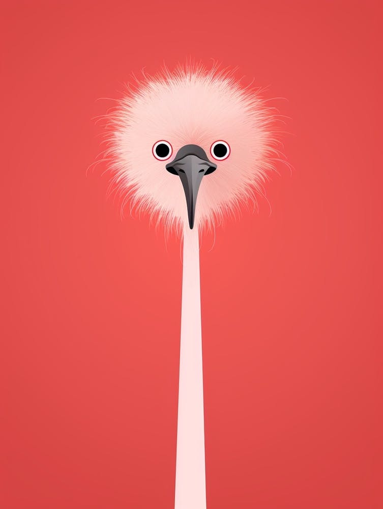 Minimalist Emu 1 Illustration