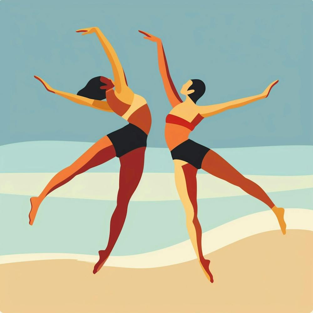 Dancers On The Beach