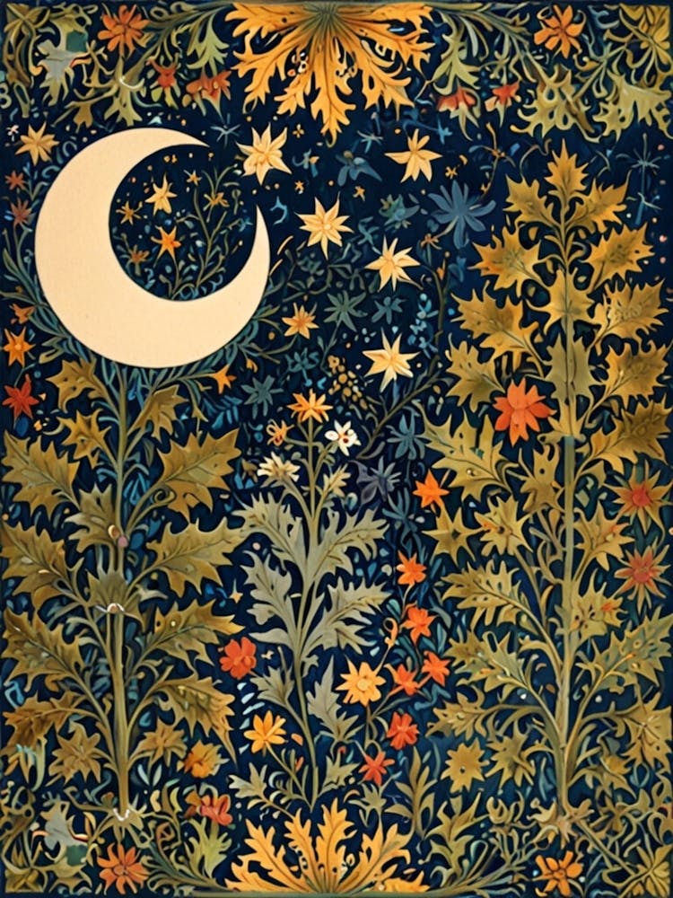 William Morris Moon And Stars 3
