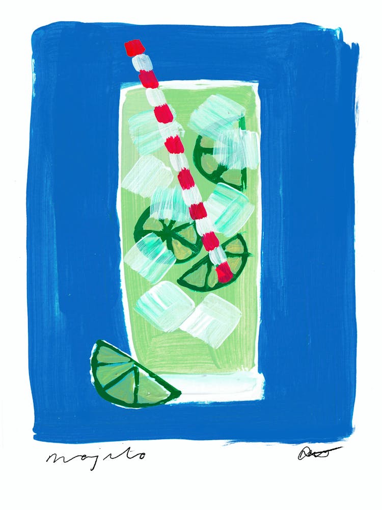 Blue Mojito Cocktail