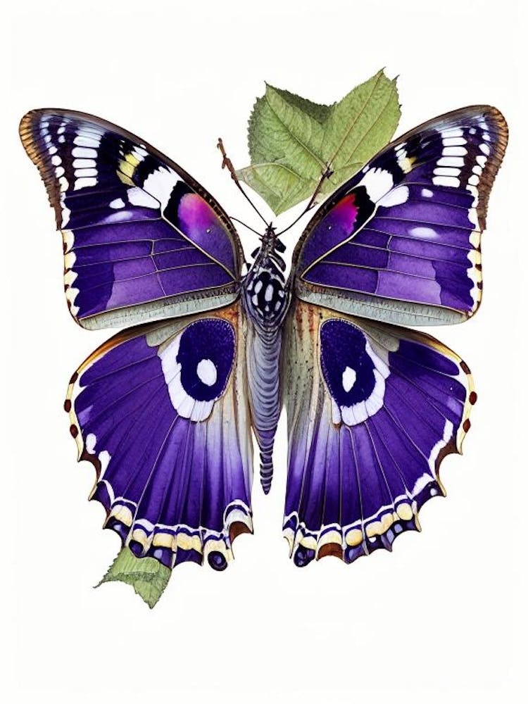 Purple Emperor Butterfly Decoupage 1